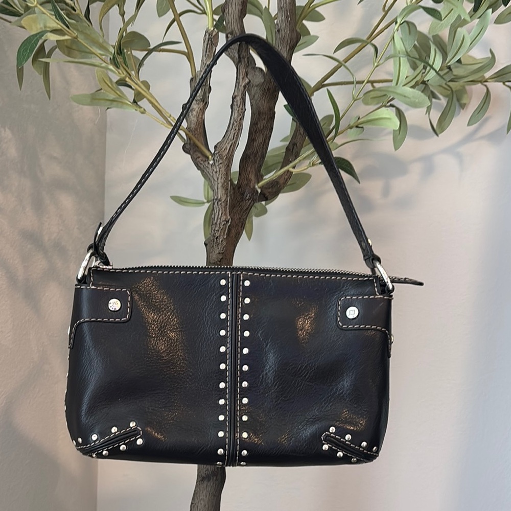 Black Studded Shoulder Bag